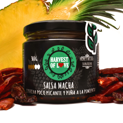 Salsa Macha Poco Picante con Piña a la Pimienta 300ml